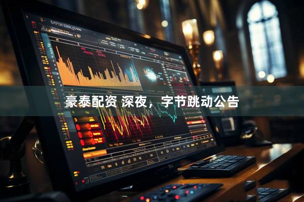 豪泰配资 深夜，字节跳动公告